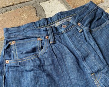 GZ-1917S3 13oz Nippon Cotton Organic Cotton Slim Straight Jeans (INDIGO, KAKI)-INDIGO-33,INDIGO, small image number 9