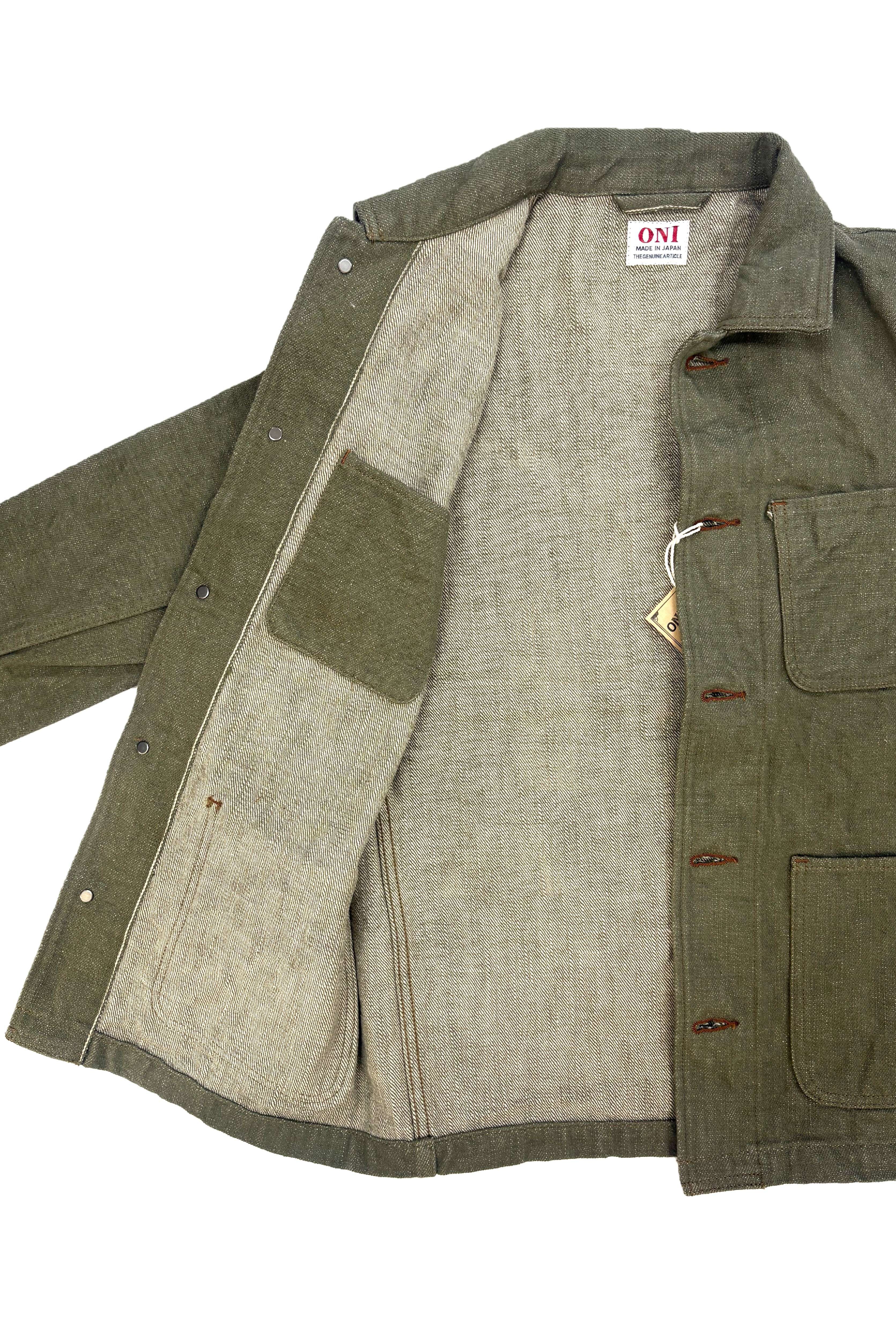 DENIMIO | ONI03502-OLD18 18oz Olive Denim Relax Straight