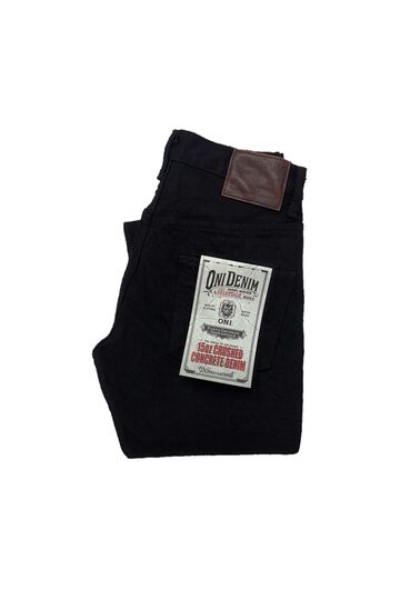 ONI902CCD-BKBK 15oz Crushed Concrete Denim Black x Black Kabuki Selvedge  Highrise Relax Tapered,, small image number 0
