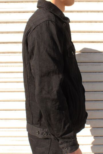 ONI02207PKIRAKUIIBK 12oz Kiraku-II Black 3rd Type Jacket with hand-warmer pockets-One Wash-36,, small image number 2