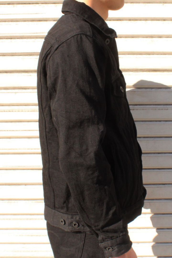 ONI02207PKIRAKUIIBK 12oz Kiraku-II Black 3rd Type Jacket with hand-warmer pockets-One Wash-36,, medium image number 2
