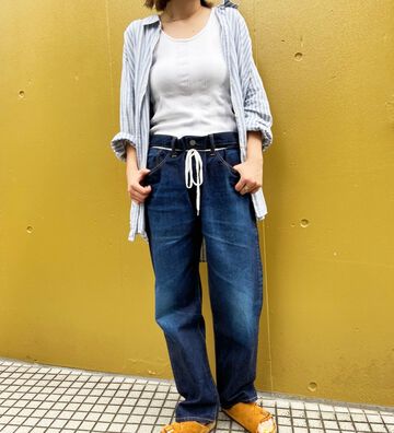 EDS03-26-32 14.6oz REGULAR STRAIGHT Button Fly (Length: 81.5cm)-One Wash-30,, small image number 8