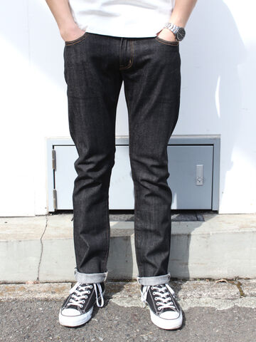 FOB Factory F1138 Stretch Tapered Slim Selvedge 12.5oz (BLACK),, small image number 2