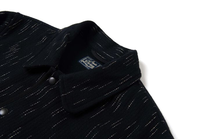 4616 Kasuri Dyed Beach Cloth Jacket,BLACK, medium image number 8