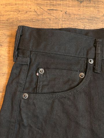 ONI642-13BK 13oz Jet Black Denim Relax Tapered,, small image number 4