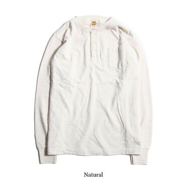 TE-14 OD Henley Long Sleeve Tee Shirt,NATURAL, small image number 2