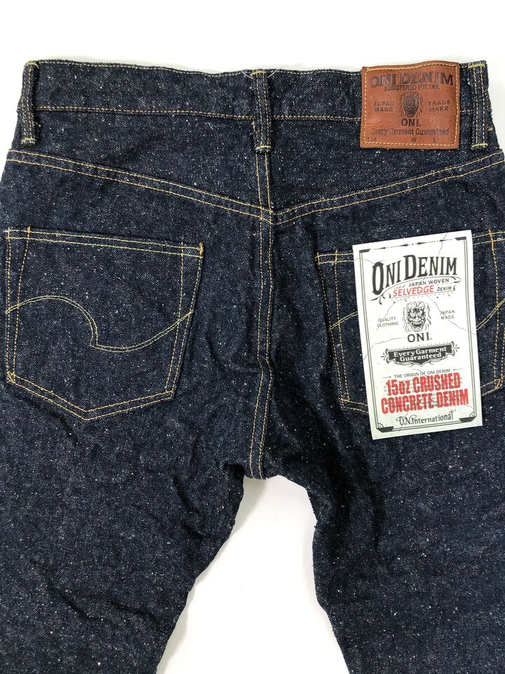 ONI902-CCD-Kabuki 15oz Crushed Concrete Denim Kabuki Selvedge High Rise Relax Tapered,, medium image number 4