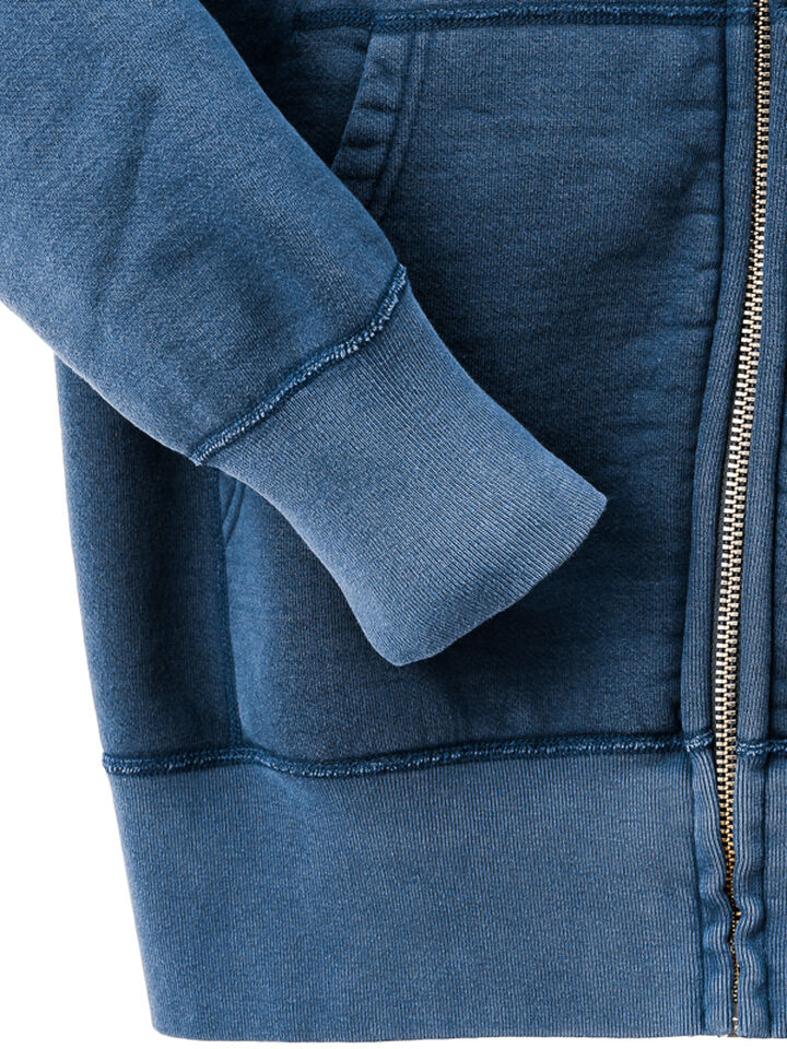 BARNS BR-3010 "STANDARD" COZUN ZIP SWEAT PARKA,NAVY, medium image number 3