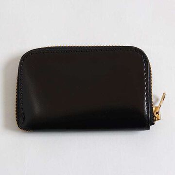 LE-4320 【Cordovan x Tochigi Leather】Round Zip Coin Purse,BLACK, small image number 0