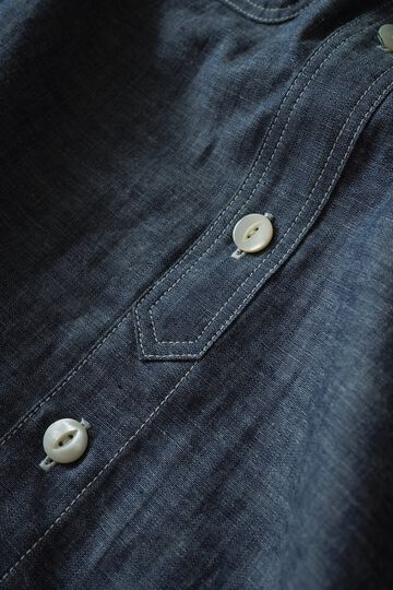 MS003R SELVEDGE CHAMBRAY SHIRT,NATURAL, small image number 24