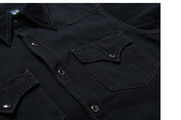 SP-124 8oz 45th AMAMI DOROZOME x INDIGO Denim Shirts,DARK BROWN, small image number 8