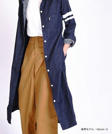 MZOP0104 8 ounces Going to Battle Label denim dress,, small image number 11
