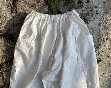 La-TGPT-0503 10oz Tucked Gathered Pants White,, small image number 6