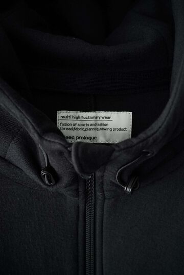 【vleed prologue】VL-004 Multi High Function Double Knit / Zip Hoodie,SUMIKURO x BLACK, small image number 4