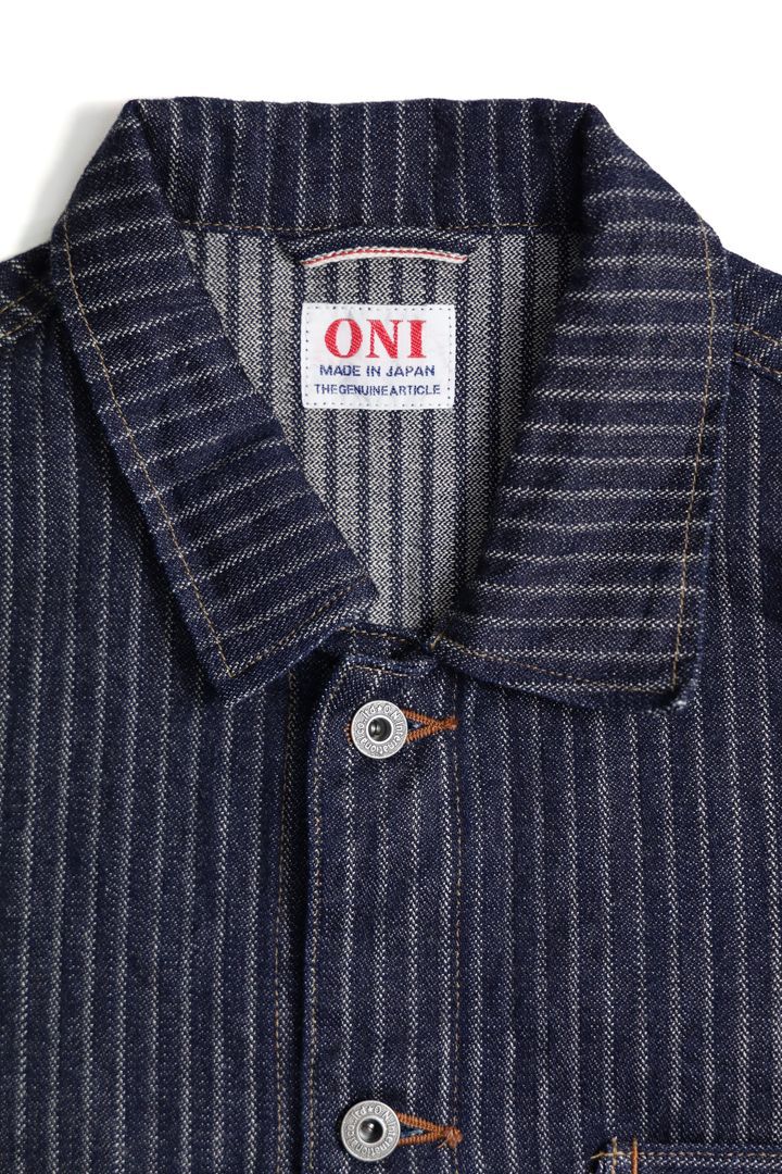 ONI03501-HJS　Drop needle jacquard Stripe Coverall,, medium