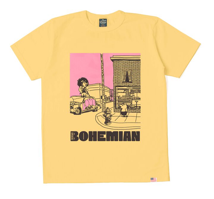 8234B US Cotton Print T-shirts,NAVY, medium image number 2