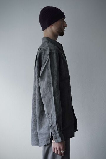 244SH08 Natural Dyed Linen / The Shirts,SUMI, small image number 9