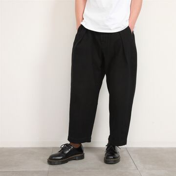 182PT02 Sashiko W-Tuck Pants（BLACK）-BLACK-L,BLACK, small image number 1
