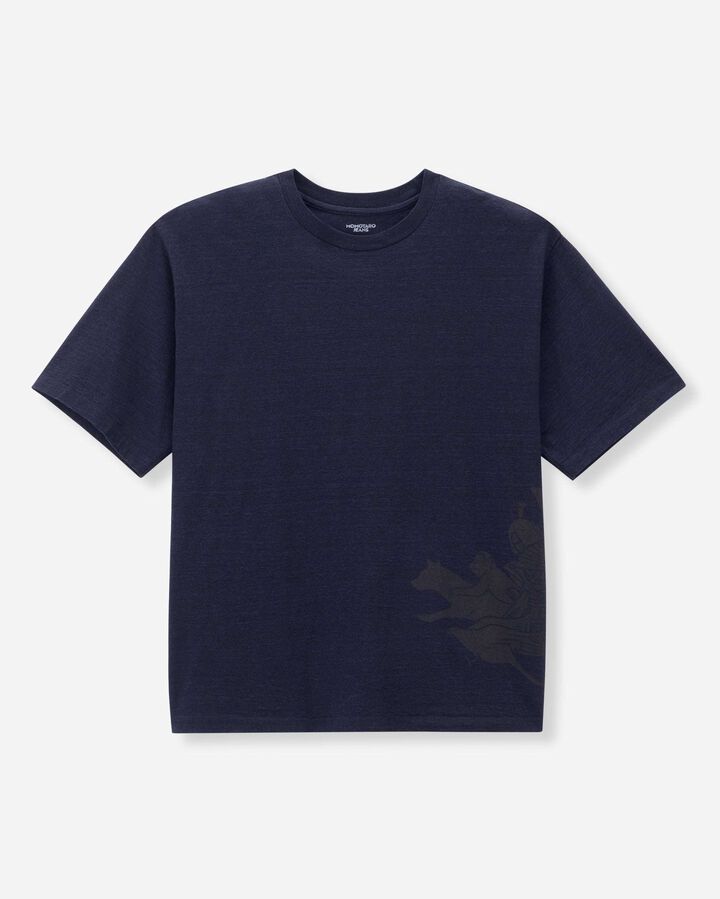 MXTS1048 YARN DYED SHORT SLEEVE T-SHIRT MOMOTARO,INDIGO, medium image number 4