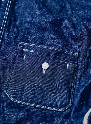 SJWS-SC02 Samurai Cotton Denim Work Shirt,INDIGO, small image number 3