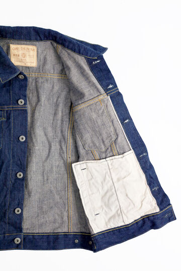 ONI-02527P-KIWAMI 16oz Natural Indigo 3rd Type Jacket with Handwarmers-One Wash-40,, small image number 7