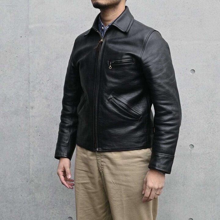 TRL-08 Humming Bird Horsehide Jacket,BLACK, medium image number 9