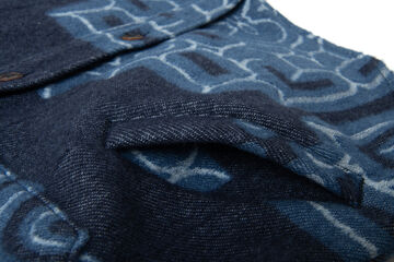 SP-106 45th Ainu Blanket Shirts,NAVY, small image number 6
