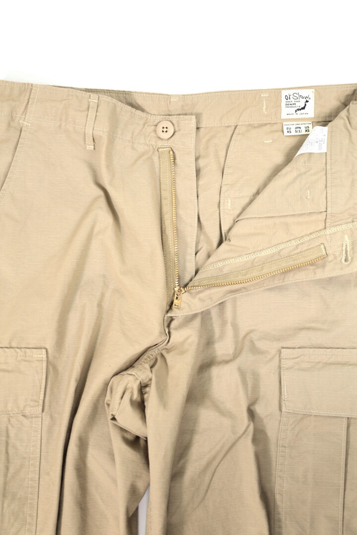 03-V5260RIP-67M VINTAGE FIT 6 POCKETS CARGO PANTS (UNISEX) 67BEIGE-One Wash-3,, medium image number 2