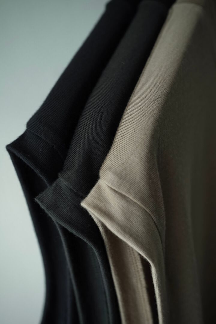 【CAPERTICA】CAP707CS01 Super140s Washable Wool DC_jersey / Loosey Tank_Top,, medium