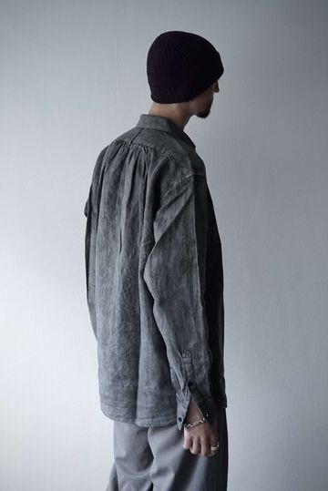 244SH08 Natural Dyed Linen / The Shirts,SUMI, small image number 10