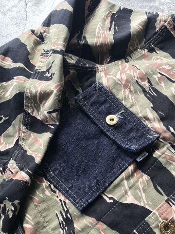 TCBCHRJKT TCB JEANS x DENIMIO Tiger Camo Chore Jacket,, small image number 6