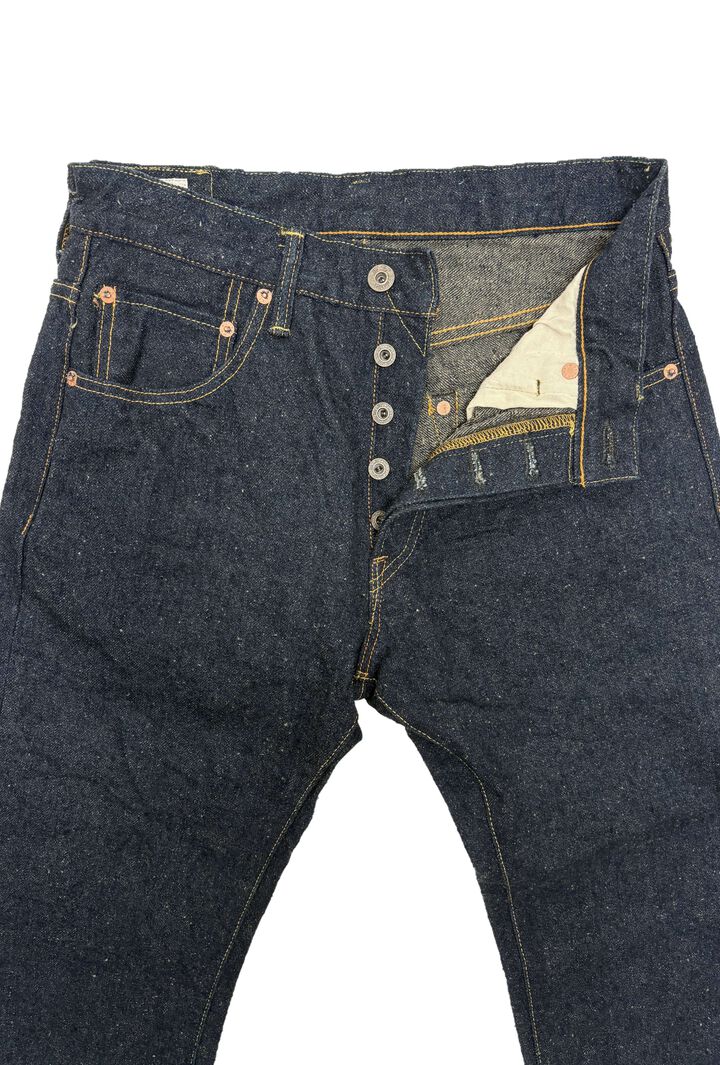 ONI902CCD-GOLV 15oz Crushed Concrete Denim Weft: Grayish Olive Kabuki Selvedge High rise Relax Tapered,, medium image number 1