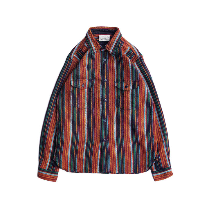 SIN23-02 Rope Indigo Heavy Nel Work Shirt