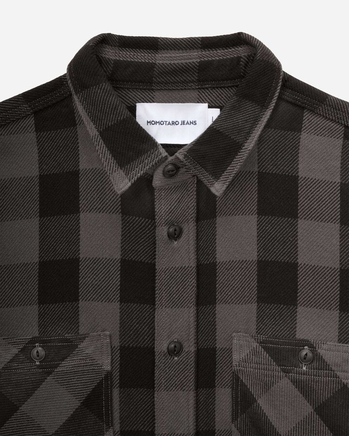 MMLS6002 BLOCK CHECK L/S SHIRT,NAVY, medium image number 10