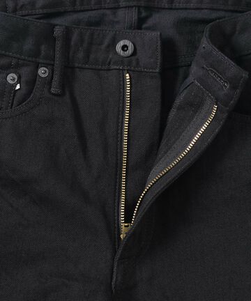 J214 14oz Tapered Model Black Denim Selvedge-One Wash-31,, small image number 7