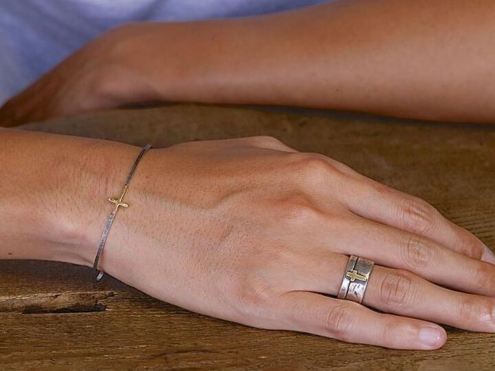 HYAS-271 Brass Cross Double Ring,, medium image number 11