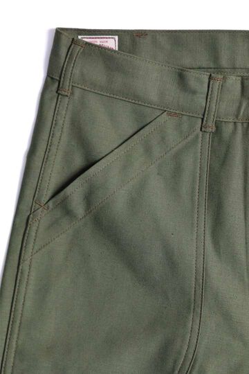 Lot 225 BACK SATIN BAKER PANTS,OLIVE DRAB, small image number 3