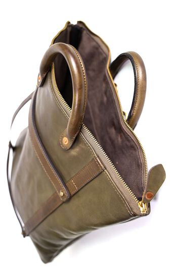 VS-207L LEATHER HELMET 2WAY BAG,OLIVE, small image number 3