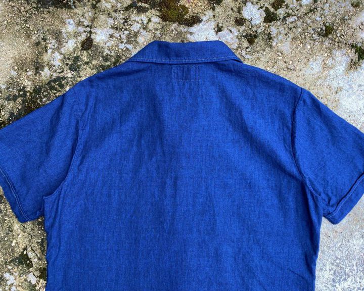 GZ-ITLS-0407 Italian Collar S/S Shirts D.ID-LIGHT INDIGO-4L,LIGHT INDIGO, medium image number 3