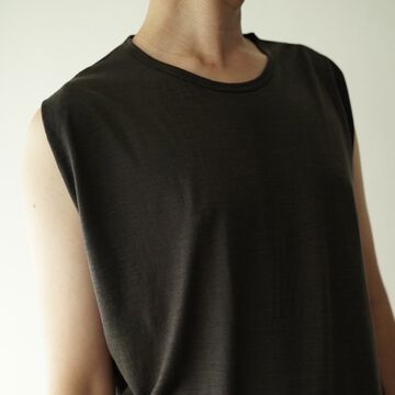 【CAPERTICA】CAP706CS29 Washable Wool Tank Top-EBONY-1,EBONY, small image number 9