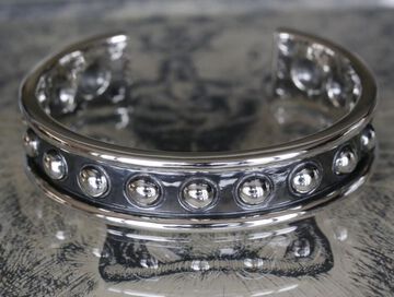 16AC-341 Hybrid Circle Silver Bangle,, small image number 0