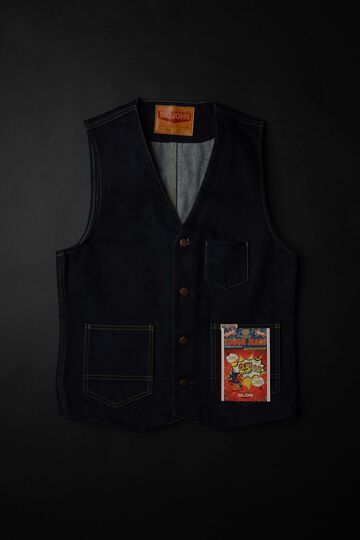 M602G 23OZ M1 HEAVY OZ DENIM VEST,, small image number 2