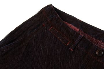 【Pre-Order】1942 13oz Bengara-dyed Sashiko Pants Regular Straight,RED, small image number 3