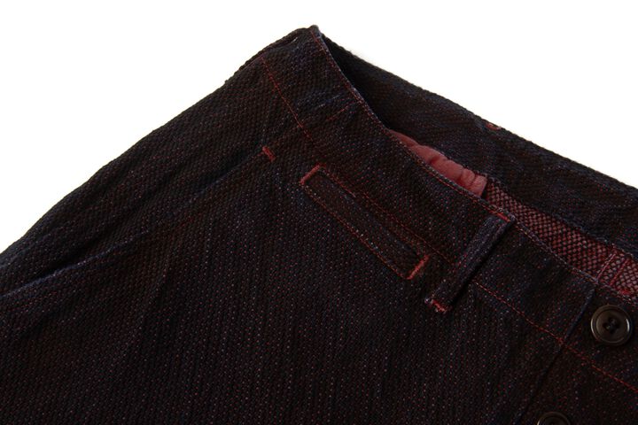 【Pre-Order】1942 13oz Bengara-dyed Sashiko Pants Regular Straight,RED, medium image number 3