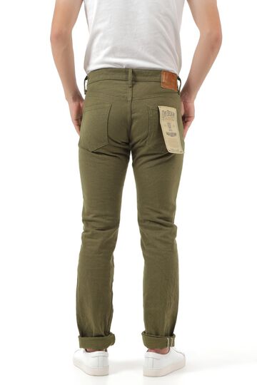 ONI-612-OLOL 12oz Olive warp and weft,  Selvedge Denim Relax Tapered-One Washed-29,, small image number 13