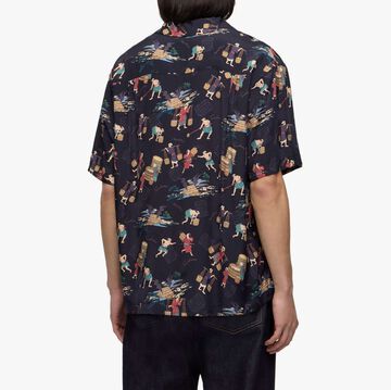 MMSS6005 RAYON S/S SHIRT,BLACK, small image number 2