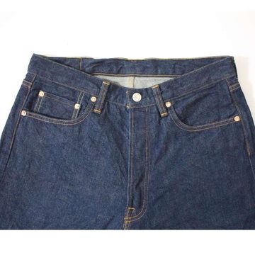 120A 14.0oz Plain Selvedge Denim Button Fly Jeans Line2 Straight,, small image number 1