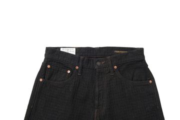 D1867 Amami Mud Dyeing Sashiko Denim Jeans -DARK BROWN-29,DARK BROWN, small image number 7