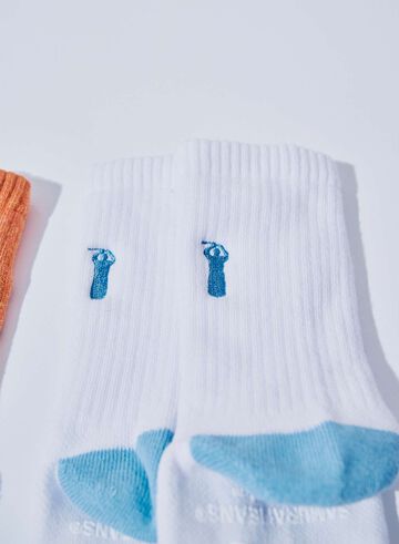 SJKS25-NEL CREW SOCKS,NAVY × RED, small image number 12