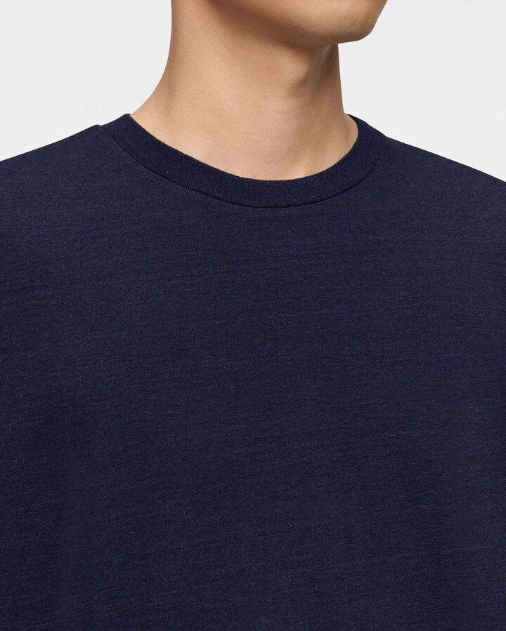 MXTS1048 YARN DYED SHORT SLEEVE T-SHIRT MOMOTARO,INDIGO, medium image number 3